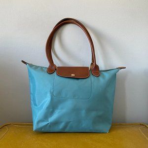 Longchamp Medium Le Pliage Sage Nylon Tote